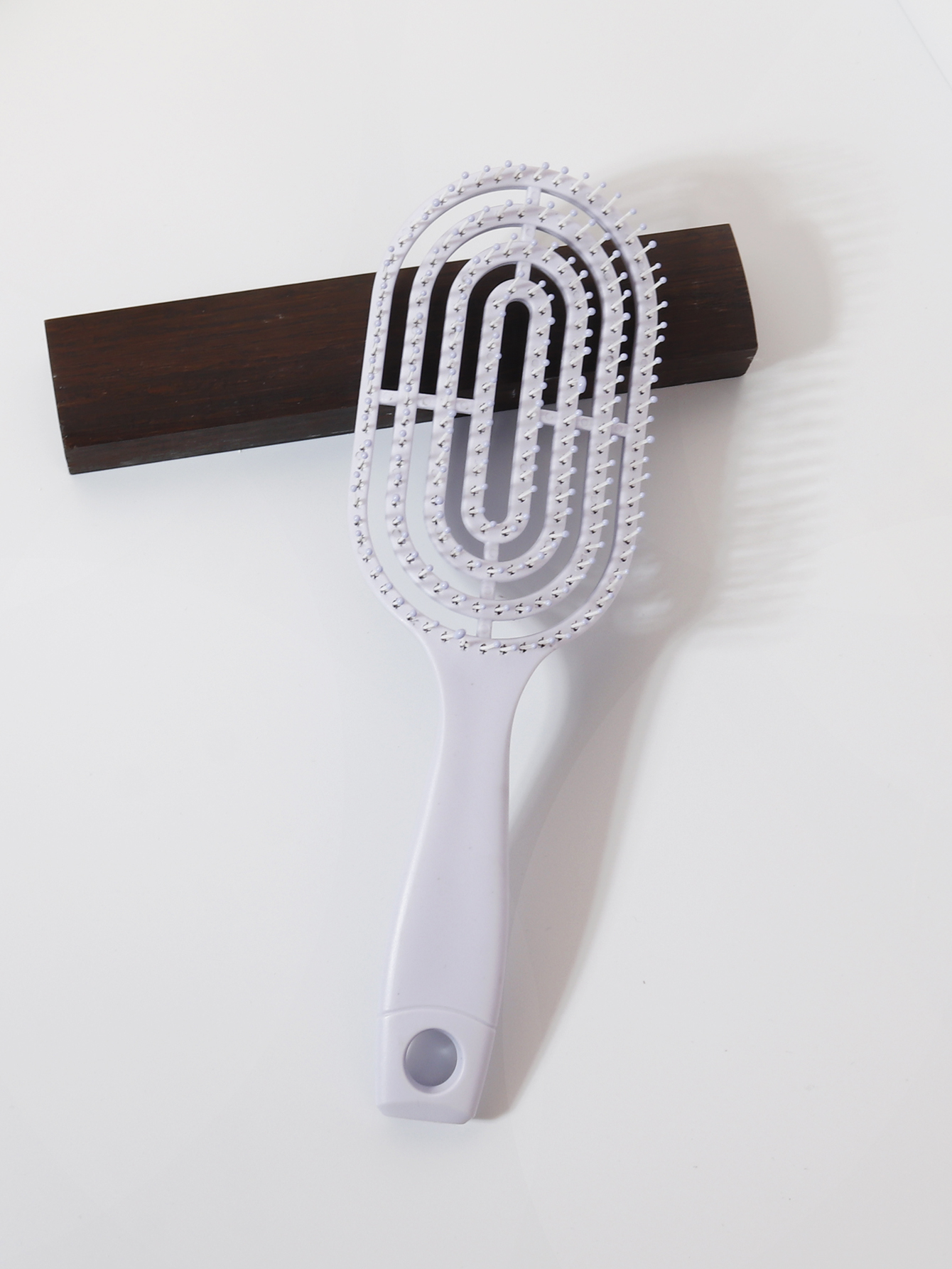 Peine de masaje elástico relajante, peine hueco portátil, cepillo para masaje del cuero cabelludo, herramienta de estilismo de salón, peine ovalado especial para pelucas de cabello real: Azul
