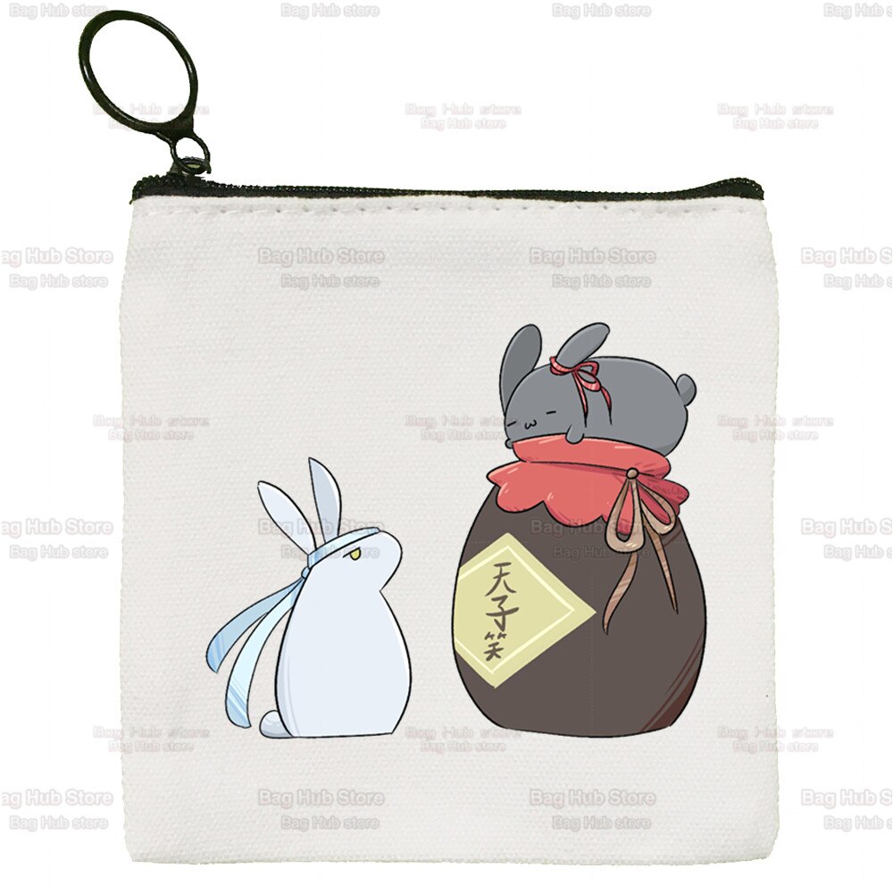 Mo Dao Zu Shi Einfache Geldbörse Student Leinwand Die Untamed Lan WangJi Wei Wu Xian Nette Schlüssel Tasche Mini kupplung Kleinen Geldbeutel: Q