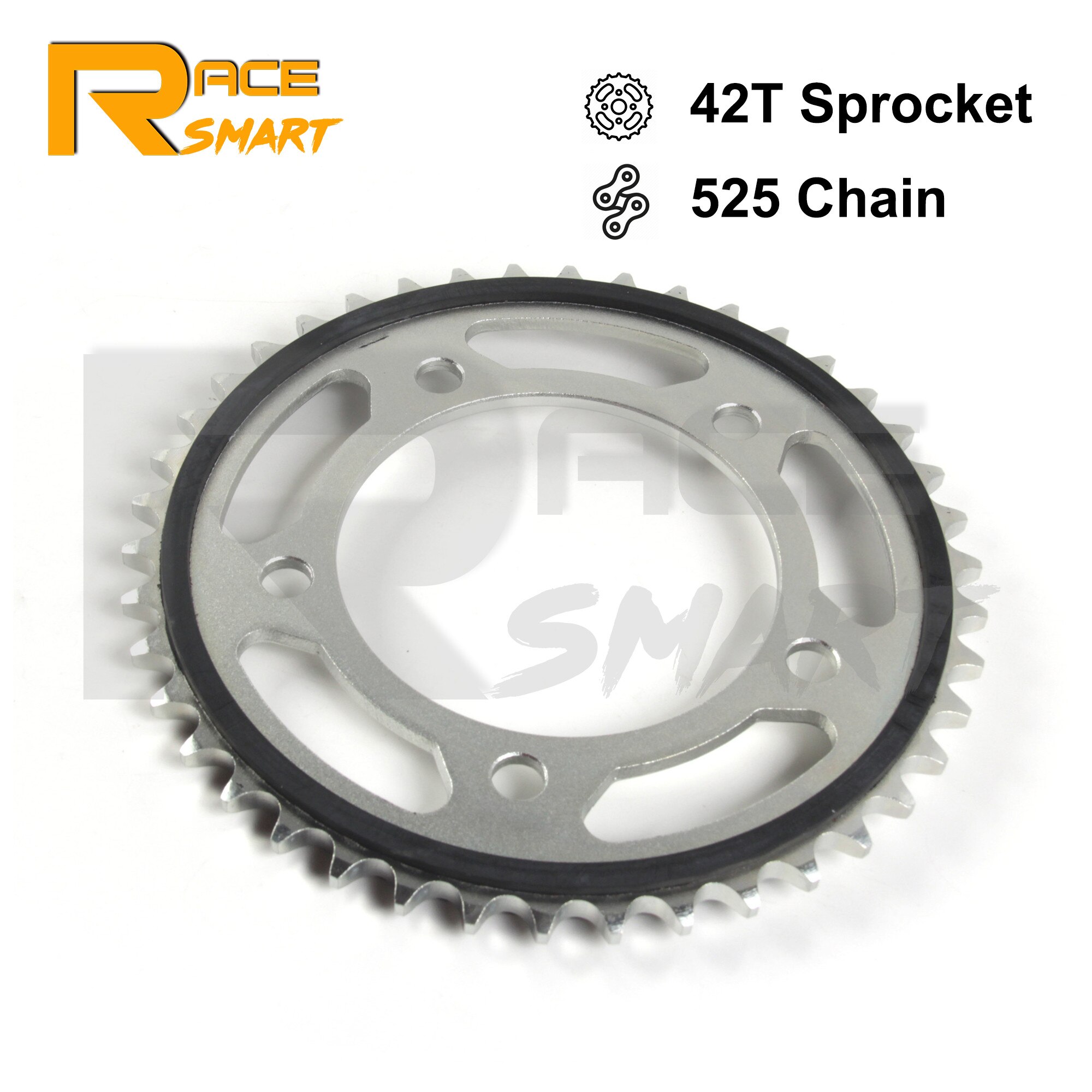 525 Chain CBR650 R Motorcycle Rubber Cushioned Front Rear Sprocket Part For HONDA CBR650F CBR650FA: 1 PCS Rear