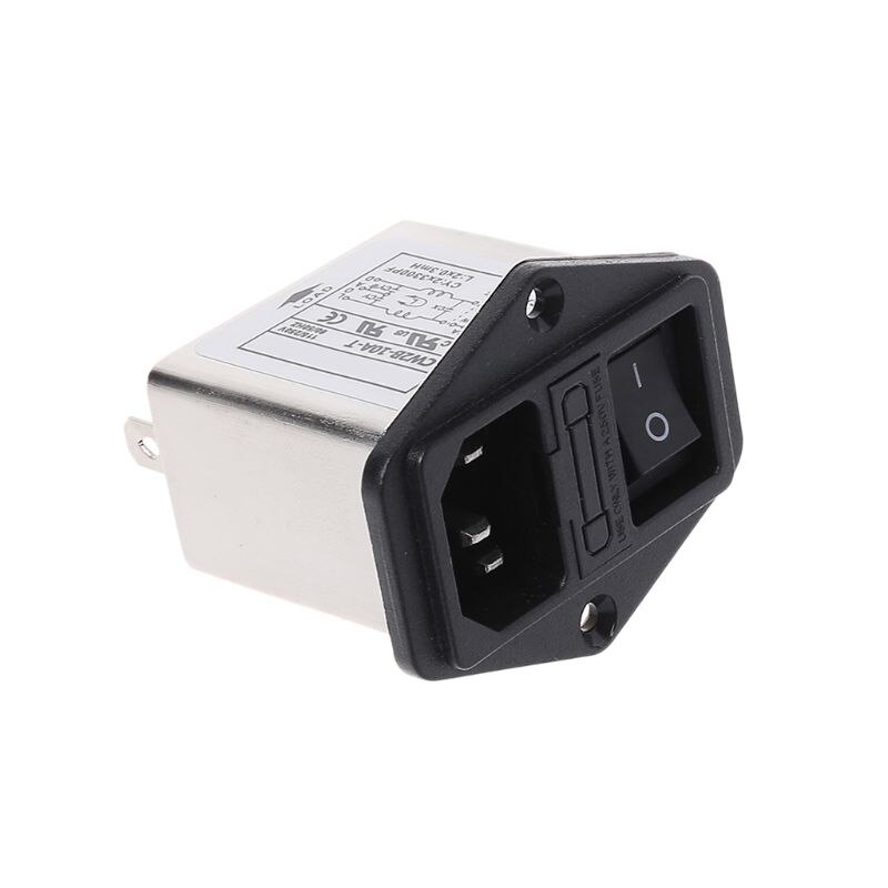 Filtro Di Alimentazione CW2B-10A-T Con Porta Fusibile 2-in-1 – 125/250 V Per Strumenti Di Precisione