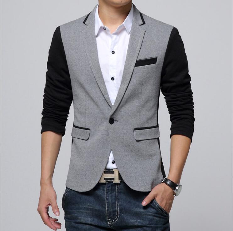 Männer Blazer Männer Luxus Woolen Blends Patchwork Dünne Klage Jacken Business Männlichen Blazer M-6XL