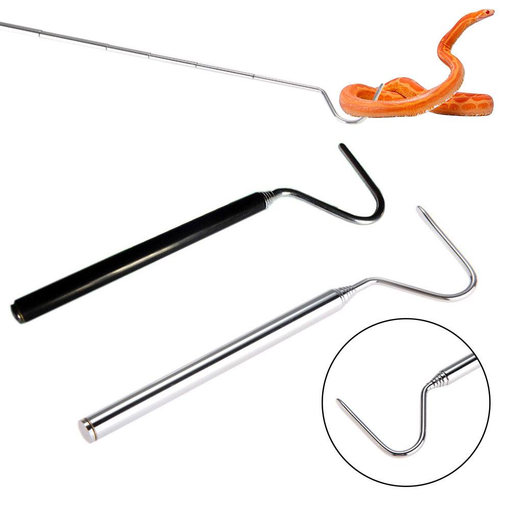 Vangen Slangen Gereedschap Rvs Val Tong Verstelbare Lange Handvat Voor Tang Snake Hook Tool Vangen Huisdier Slangen Fokken