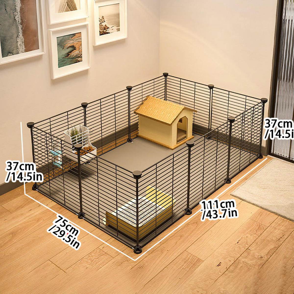 Meerschweinchen, Meerschweinchen, spezieller KäFeige für Kaninchen, Zuchtbox, Haustierzaun für Haustiere, extra großes, kostenloses Luxus-Haustierzubehör: Licht Grün