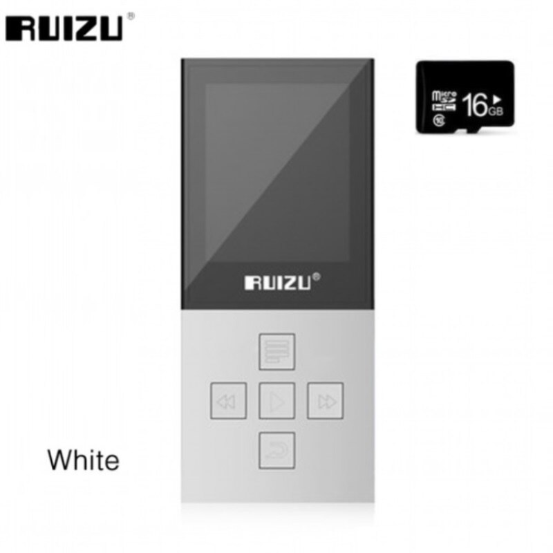 Bluetooth 4.0 MP3 Ruizu X18 Sport MP3 Speler Met 8G Kan Spelen 100 Uur Lossless Recorder fm Bluetooth 4.0: wht with 16gb