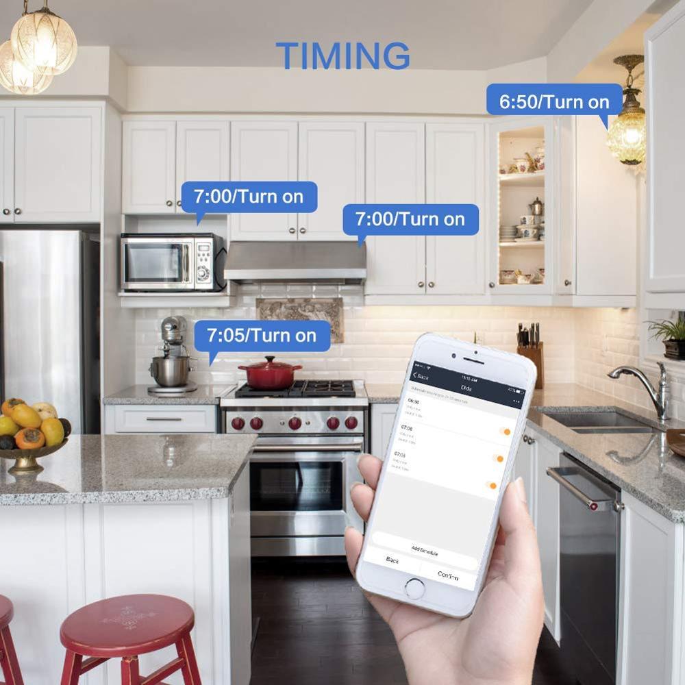 Tuya EU 16A Smart Plug WiFi Socket Power Monitor Timing Function Smart Life APP Control Works With Alexa Google Assistant