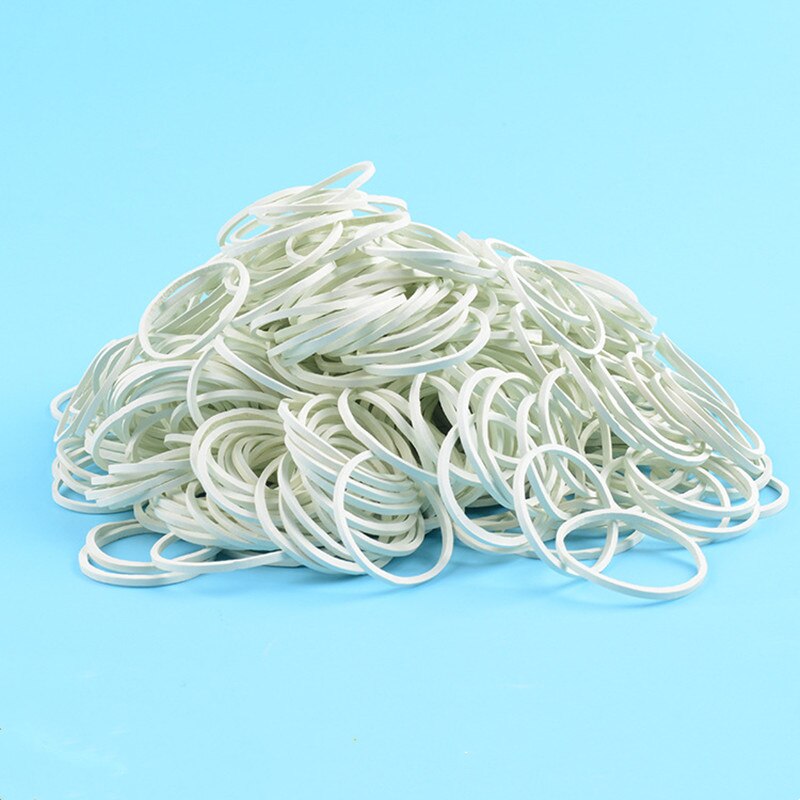 16*1.4mm White Office Rubber Ring Rubber Bands Strong Elastic Bands Stationery Holder Band Loop School Office Supplies