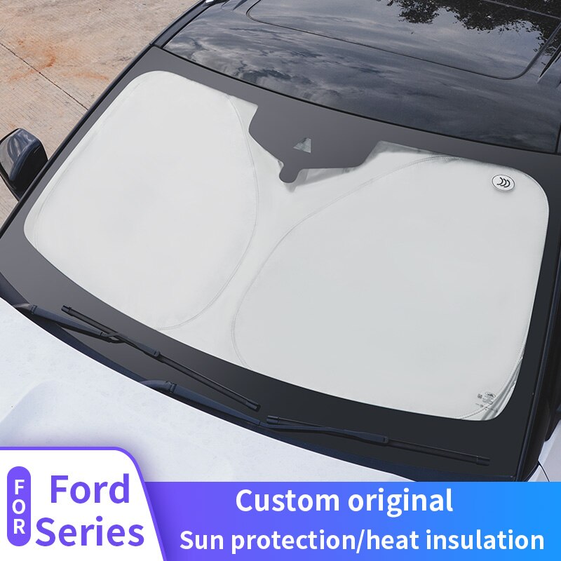 For Ford mustang Front sunshade Car front insulation cloth shade cloth Summer sunscreen interior car accessories