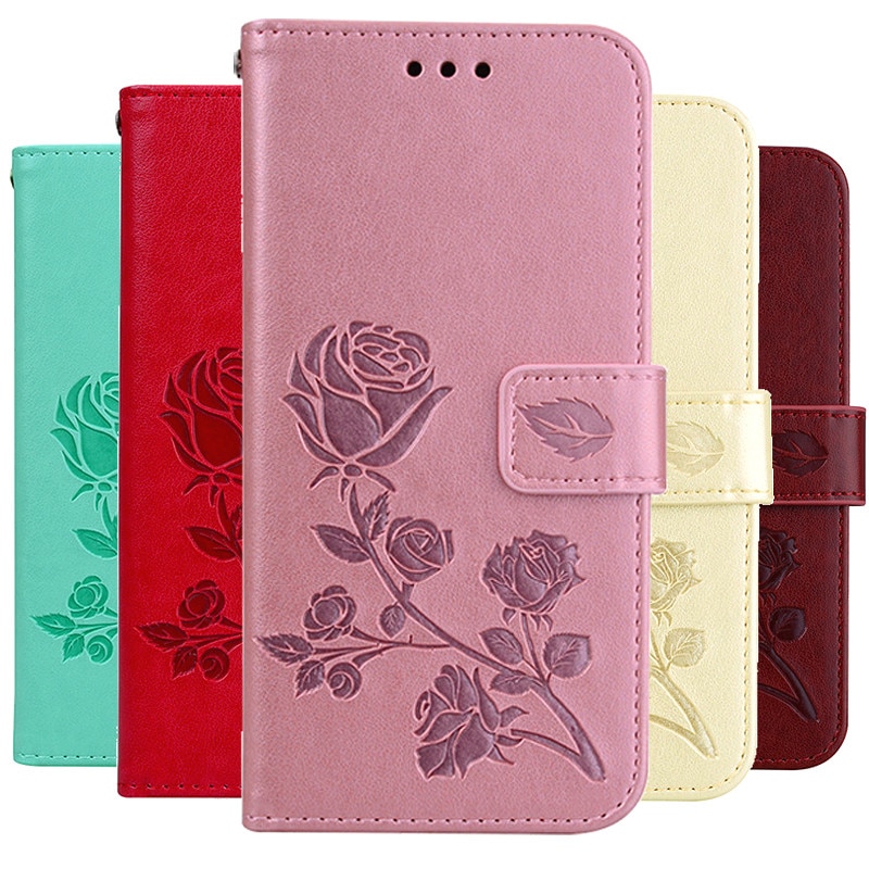 fallen Für Samsung J2 Ader Abdeckung Rose Blume Ledertasche Für Samsung Galaxis J2 Ader SM-J260F J260F J260 Brieftasche kippen funda Coques