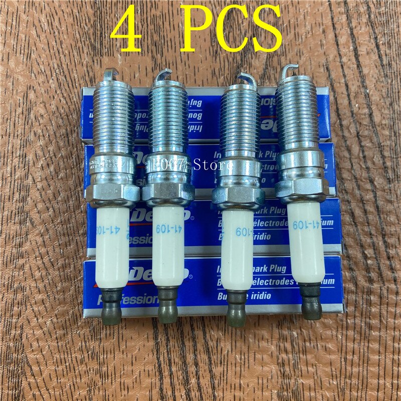 4PCS 41-109 12622561 Original Iridium Spark Plug For Chevrolet- Cadillac- XTS SRX CTS ATS Buick- GMC- FORD- SUZUKI- HOLDEN ITV20