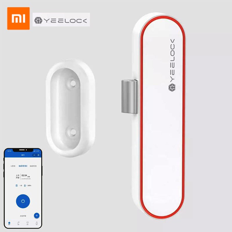 Xiaomi Mijia YEELOCK-cajón inteligente con cerradura E, sin llave, Bluetooth, desbloqueo por aplicación, antirrobo, seguro para niños, interruptor de cajón