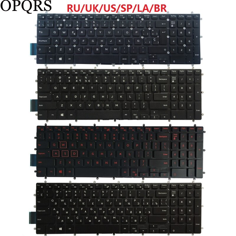 for Dell Inspiron 17 5765 5767 5770 5775 7790 7590 5765 5767 5770 Russian RU/UK/US/Spanish SP/Latin LA/Brazil BR laptop Keyboard