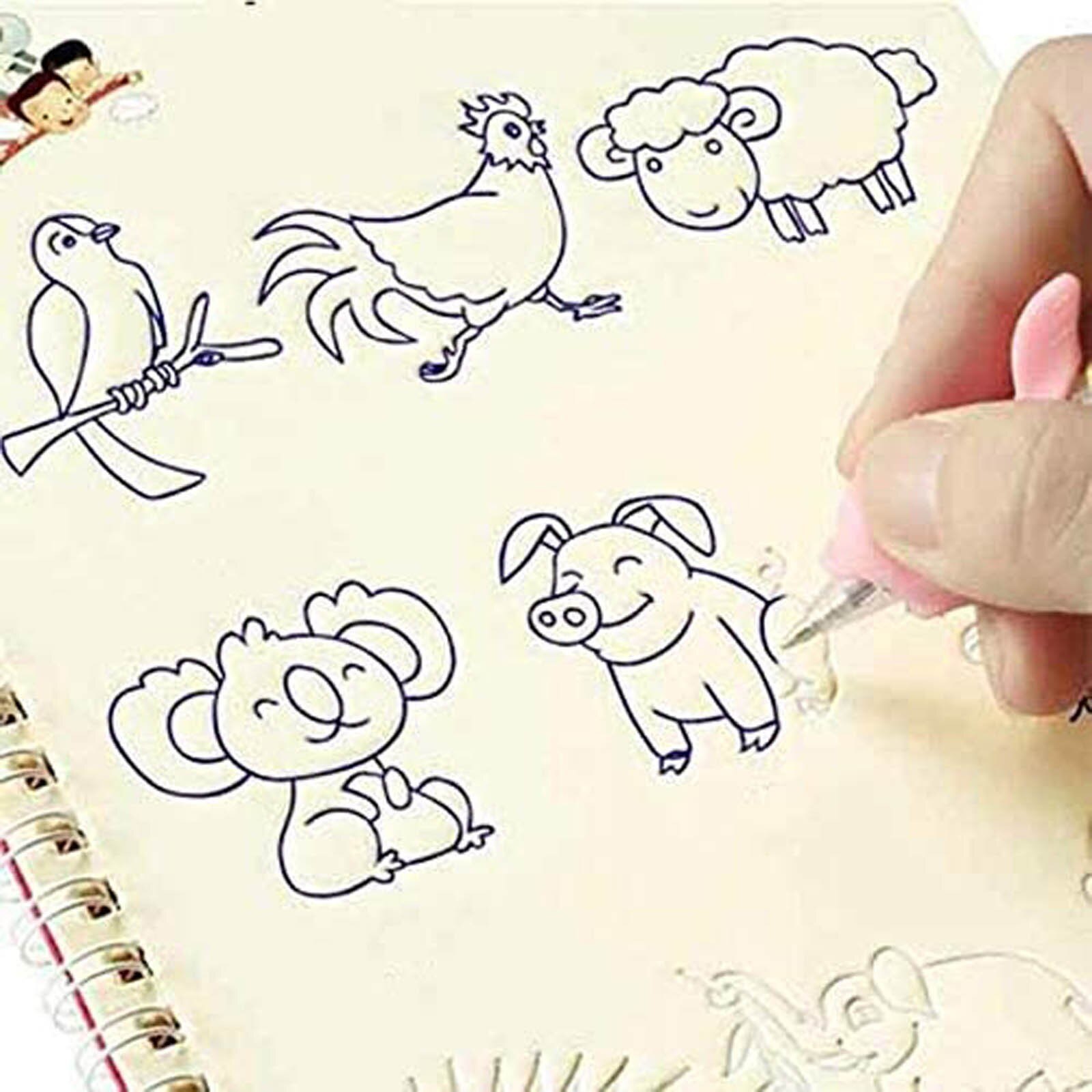 Reusable Magic Writing Paste Children's Kindergarten Groove Textbook Writ Board Coloring Calligraphy Digital Art Supplies #YJ