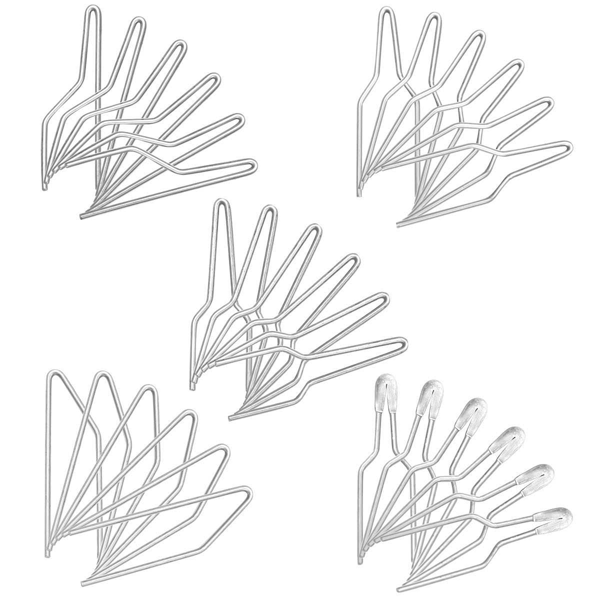 Kit de pontas de solda em liga de níquel cromado, 6 peças, mini, impedância, fio de aquecimento ajustável, queima de madeira, kit de pontas de solda