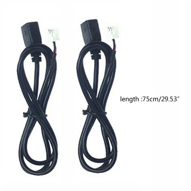 Conector de cable USB para Radio estéreo de coche, adaptador USB de 1M, 4 pines + 6 pines, 2 unidades, W91F