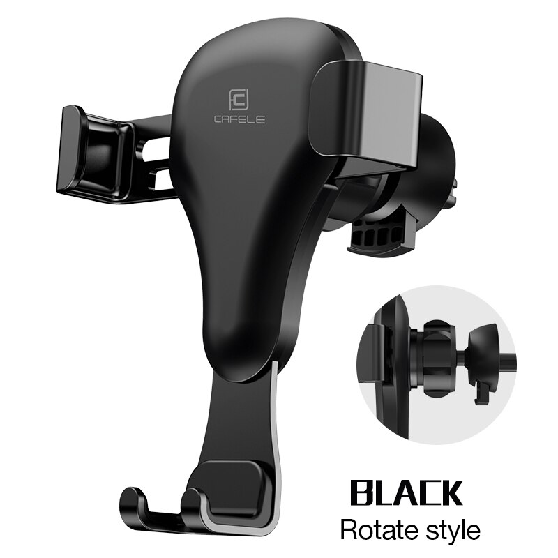 CAFELE Schwerkraft reaktion Auto handy halter Clip typ air vent monut GPS auto telefon halter für iPhone Samsung huawei xiaomi: Black Rotate style