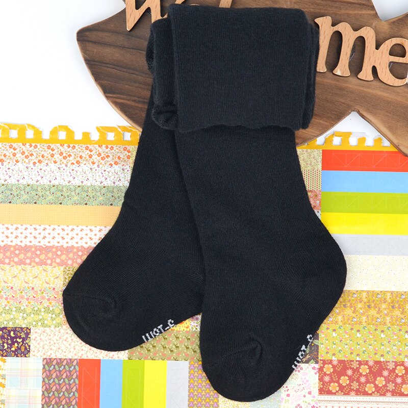 Lente Herfst Peuter Kid Baby Meisje Jongen Warme Kousen Katoen Warme Panty Kousen Broek Broek Panty: Black / 9m