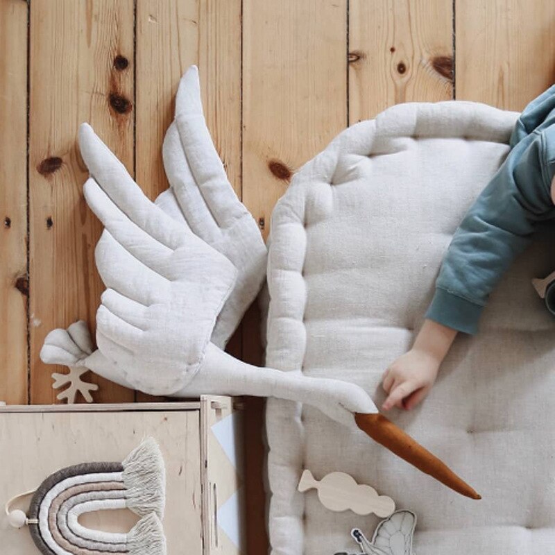 nordisch Stil Schwan Puppe Decke Hängen Dekor Gans Spielzeug Kind Baby Zimmer Stoff Kissen Zauberstab Dekor Handwerk Geburtstag Beruhigende puppe
