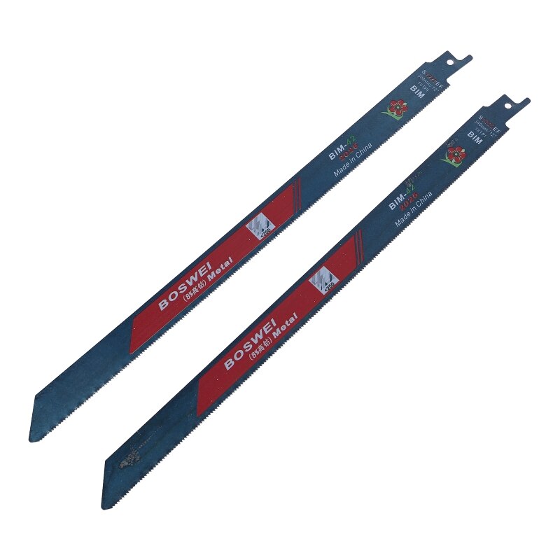2pcs 300mm 18TPI BIM Reciprocating Saw Blades for Cutting Metal Aluminum Sheets Wood Plastic S1222EF