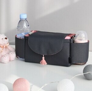 Nyeste uesful universal buggy barnevogn organisator flaskeholder klapvogn caddy opbevaringspose baby klapvogn taske opbevaringspose: B