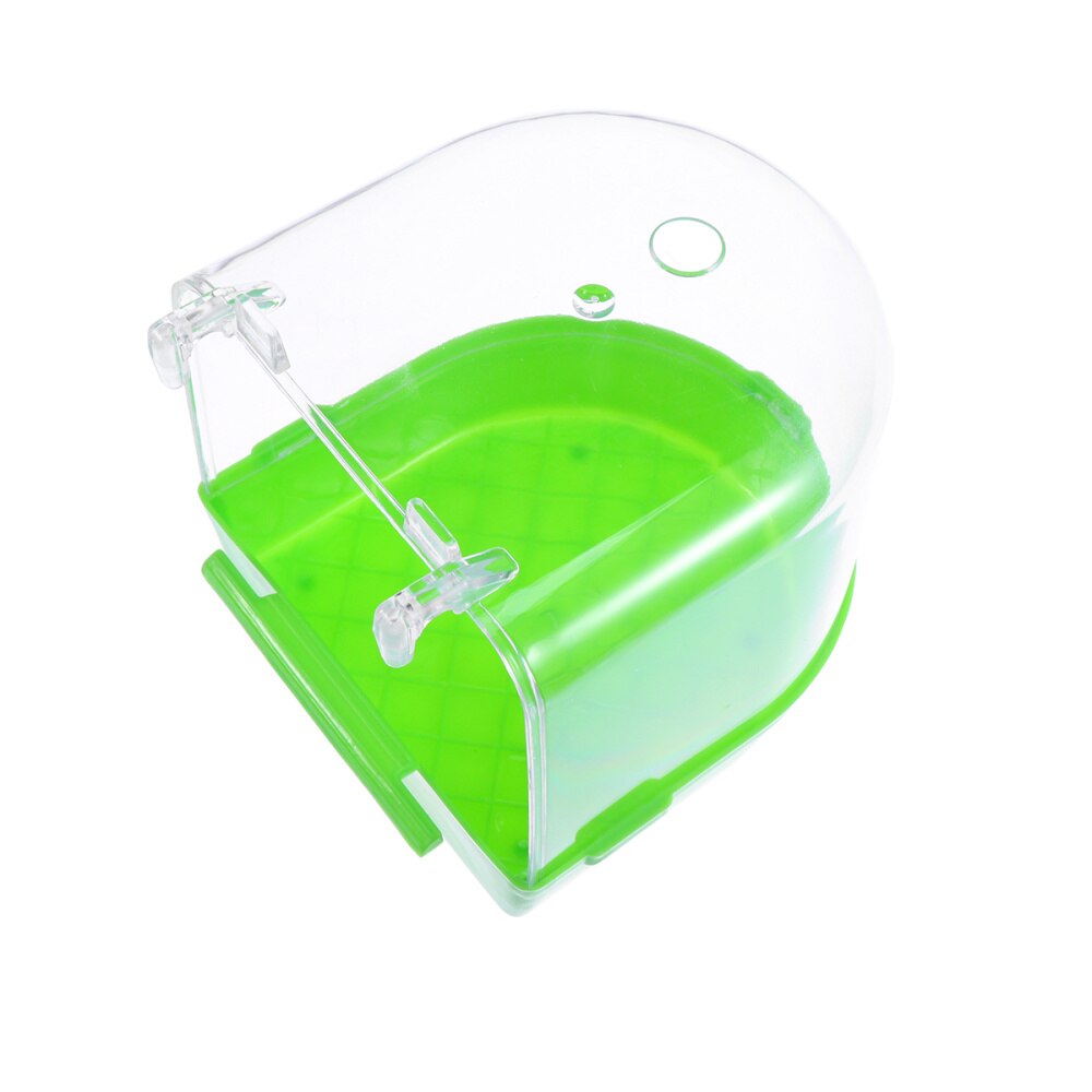 Multifunction Caged Bird Bath Cage with Hole Bird Bath Covered for Small Brids Canary Budgies Parrot ( Water Feeder and Bath Cag