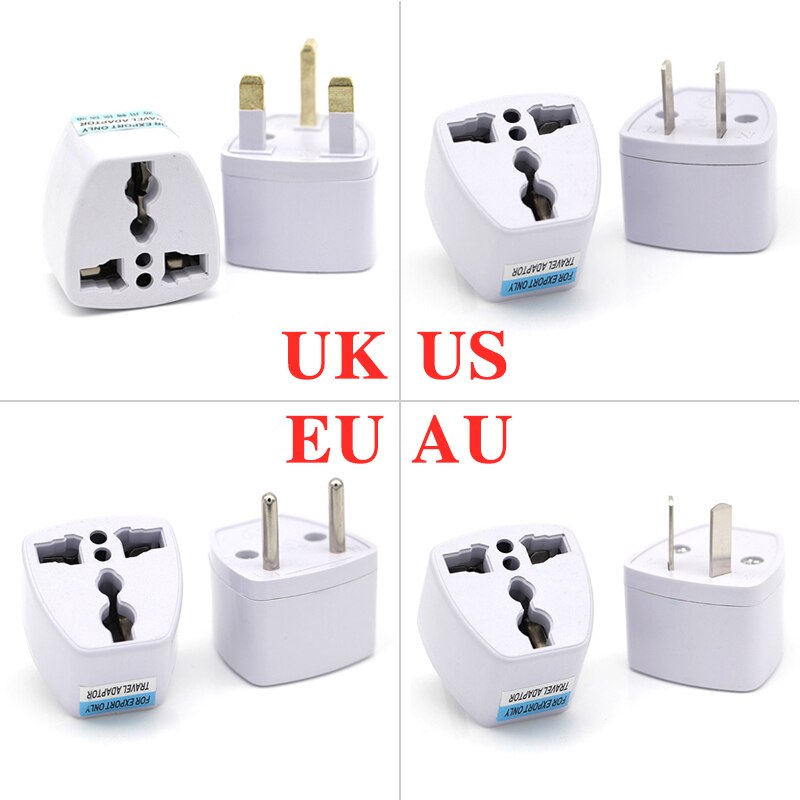 Universal Worldwide Adapter Electric Socket AU UK US EU Plug Adaptor Travel Wall Charger AC Power Option 2 USB Charging Port