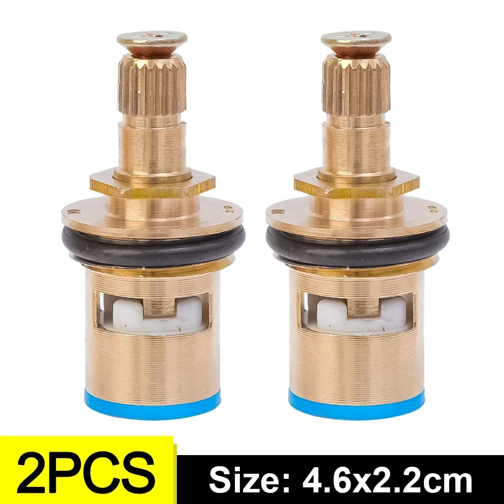 10/1pcs Faucet Valves Replacement Universal Tap Valve Brass Cartridge Faucet Inner Valve For Household Bathroom Kitchen Supplies: Yellow