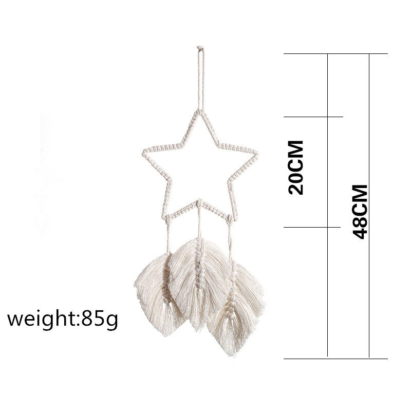 Attrape rêves en macramé, décoration nordique pour chambre, style Boho, décoration murale pour chambre d'enfant: Macarame D7650