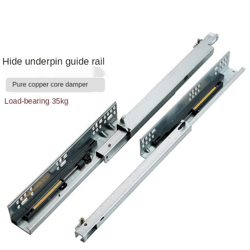 Two section Length Soft Closing Undermount Furniture Cabinet Drawer Runner Slide Rail