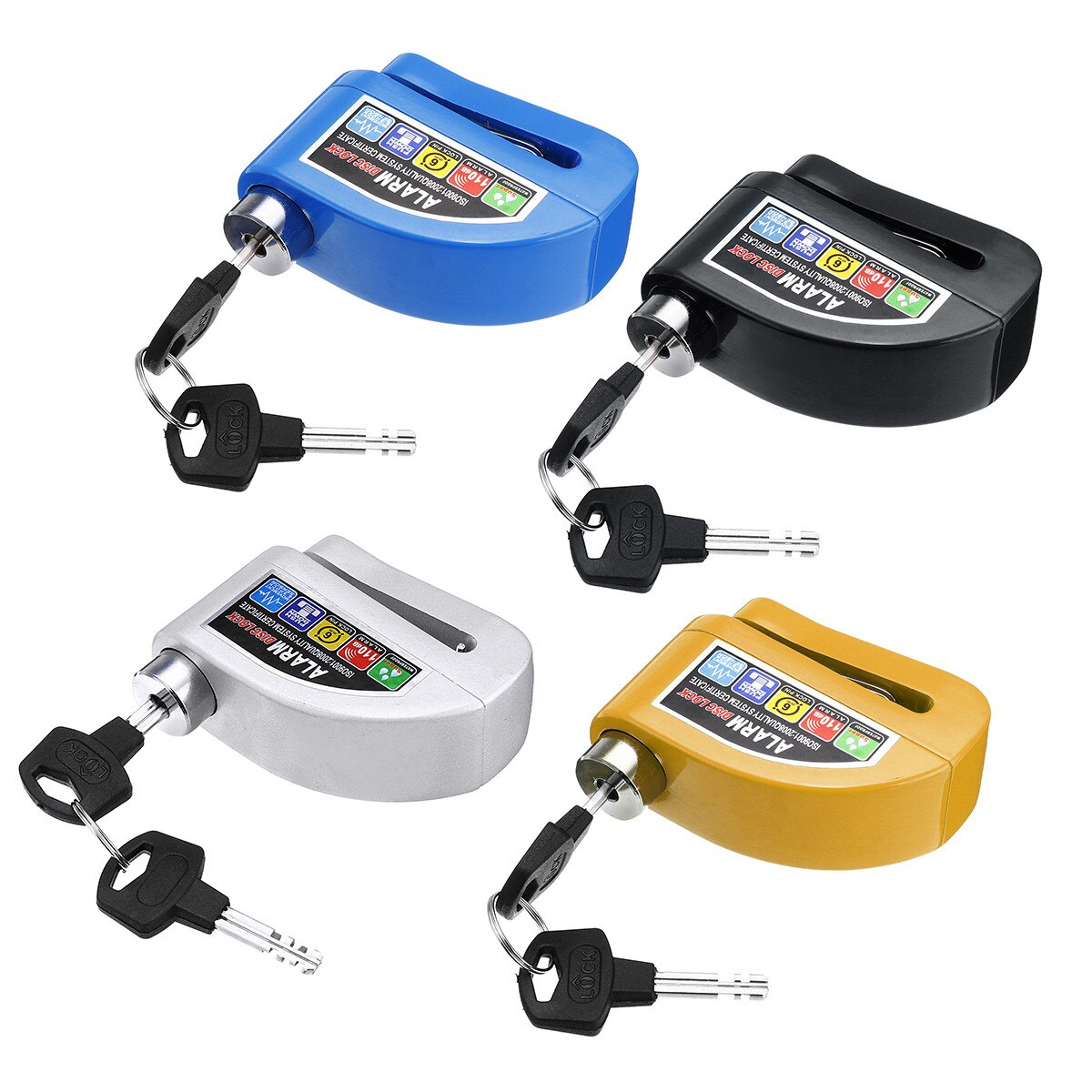 Câble de rappel pour moto et Scooter en métal, 2m/6 pieds, serrure de frein de vélo, sécurité, antivol, roue, disque, Kit d&#39;alarme
