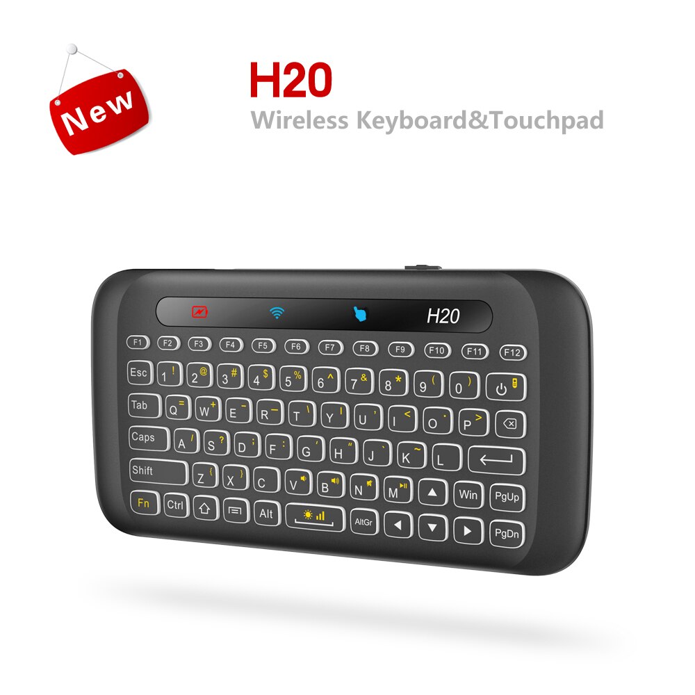 Mini tastiera Wireless 2.4G con Combo Mouse Touchpad, 7 colori regolabili la rotazione automatica del Touch Panel per PC,Android Tv Box,HTPC