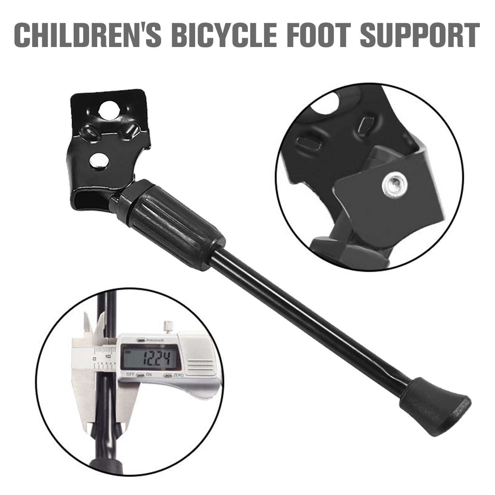 14/16/18/20 pulgadas negro bicicleta de los niños para pata de cabra lateral pie niños aparcamiento de bicicletas soporte de ciclismo pie de apoyo Brace piezas de bicicleta