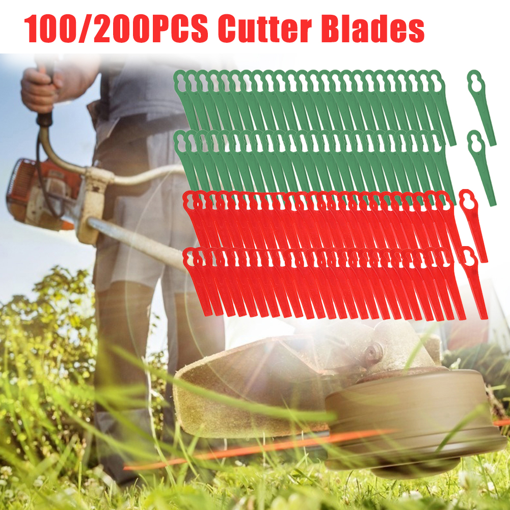 100/200Pcs Plastic Messen Voor Florabest Gras Trimmer Brushcutte Voor Tuin Gazon Tuin Kant Maaier Gras Tuinieren tool