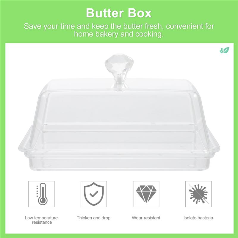 1Pc Practical Butter Box Butter Container Home Restaurant Butter Holder With Lid Butter Container