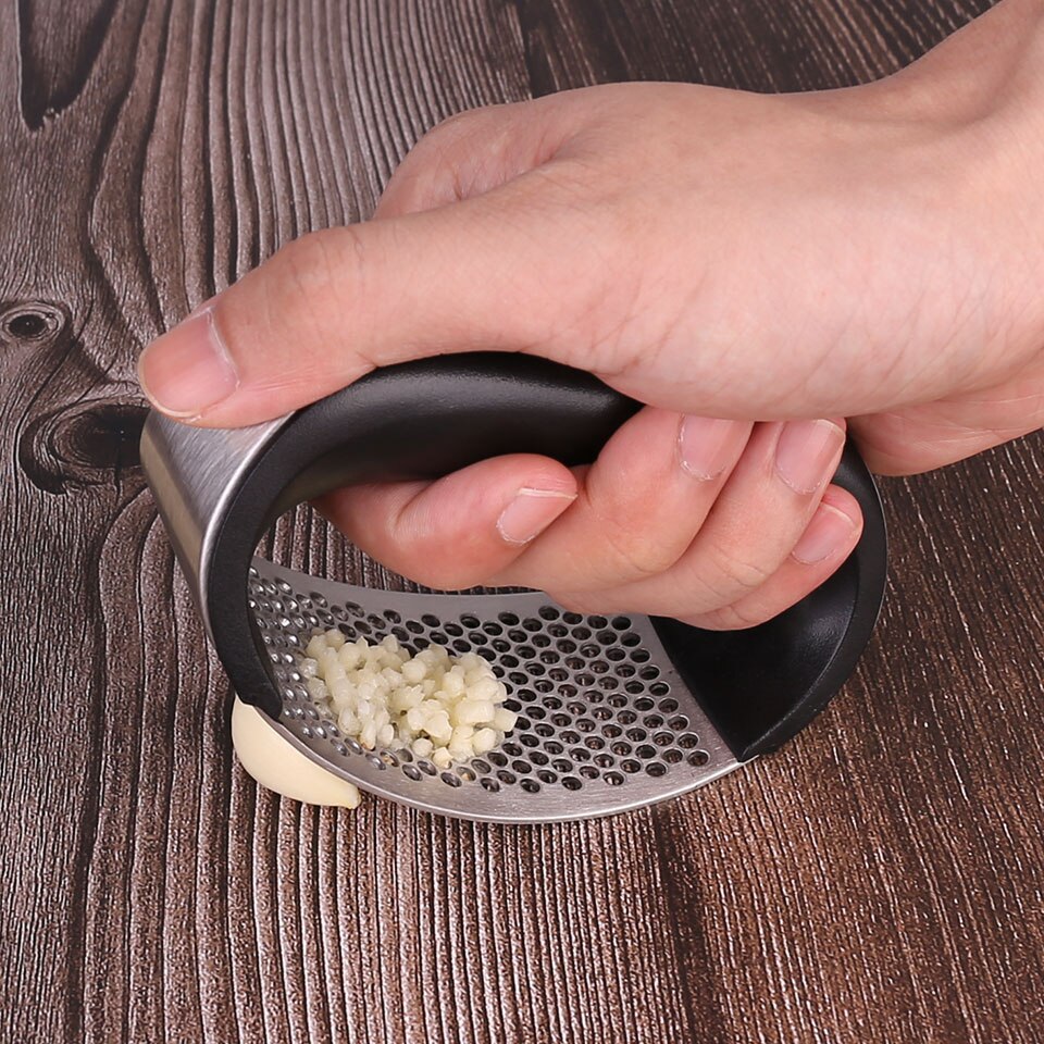 kitchen Gadgets Stainless Steel Garlic Press Manual Garlic Grater Grinder Ginger Press Kitchen Accessories