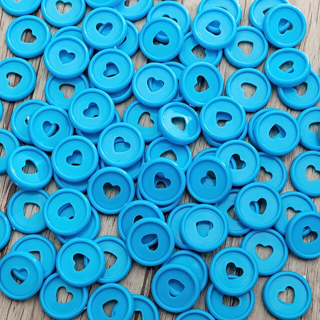 12PCS 23MM Notebook Binding Buckle Mushroom Disc Notebook Binding Notepad Plastic Loose-leaf Plastic Disc Buckle Paper Clip Ring: Blue