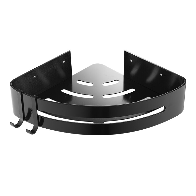 Estantería de aluminio para baño, accesorios de baño negros, estante de esquina para ducha, estante de almacenamiento de champú, soporte para cesta de baño A08-625