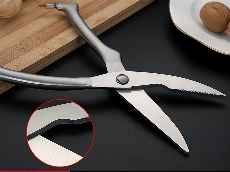 Multifunctional Stainless Steel Kitchen Chicken Bone Scissors Cutter Kitchen Scissors for Snip The Chicken feet Wings meat