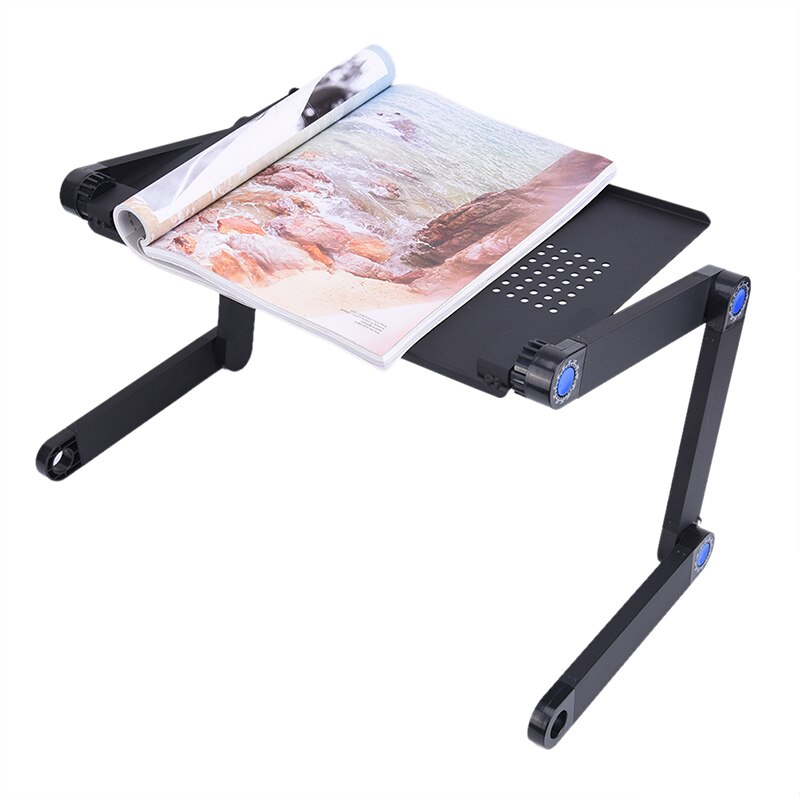 Portable Adjustable Aluminum Laptop Desk Ergonomic Table Stand With Mouse Pad