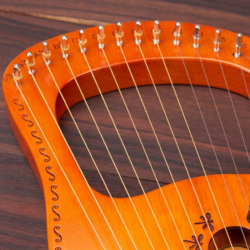 Lyre Harp,Greek Violin,19 String Metal String Lyre Harp with Tuning Wrench Strings Harps for Music Lovers Beginners,Etc