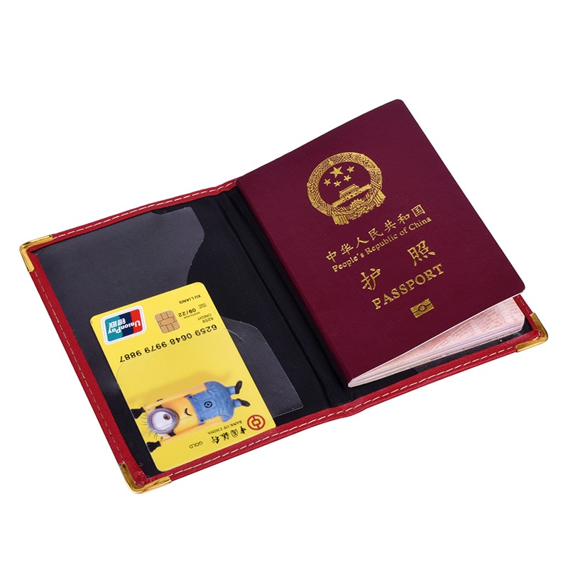 UK and European Passport Holder PU Leather Covers for UK Men Women French Passports Organizer for Travelling