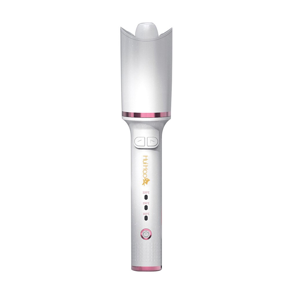 Rose Buis Spiraal Automatische Elektrische Keramische Roterende Haar Krultang Waver Curler Curling Quick Haar Stylereu: WHITE