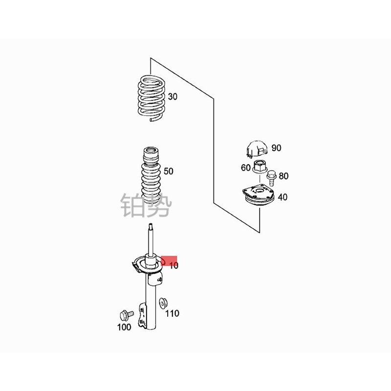 Auto Schokdemper L/R -mer Ced Esb EnzB180 B200 B150 B160 W245 Front Schokdemper Voor Air veerpoot