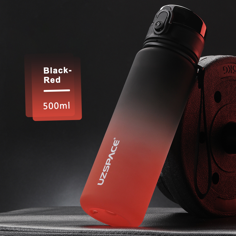 UZSPACE Water Bottle BPA Free Plastic Water Bottle with Carabiner Leakproof Sports Bottle for Gym Fitness 32Oz/1000ml