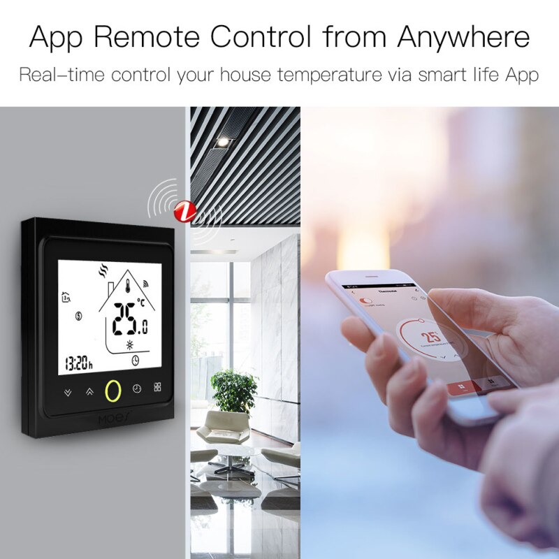 ZigBee Thermostat intelligent eau/chauffage électrique par le sol eau/chaudière à gaz Modules d'automatisation du régulateur de température Programmable