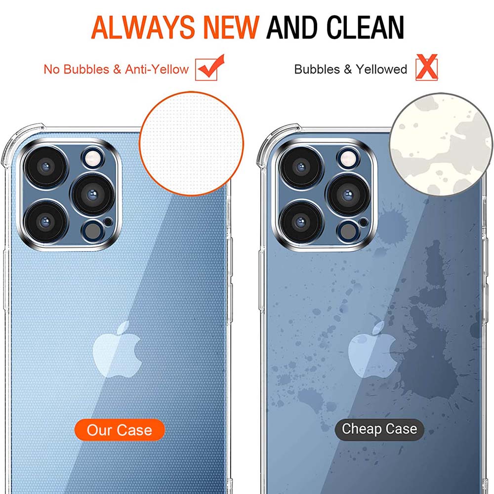 Funda para iphone 13 Pro funda iphone 11 12 13 mini 14 15 16 Pro Max funda a prueba de golpes fundas de silicona transparente