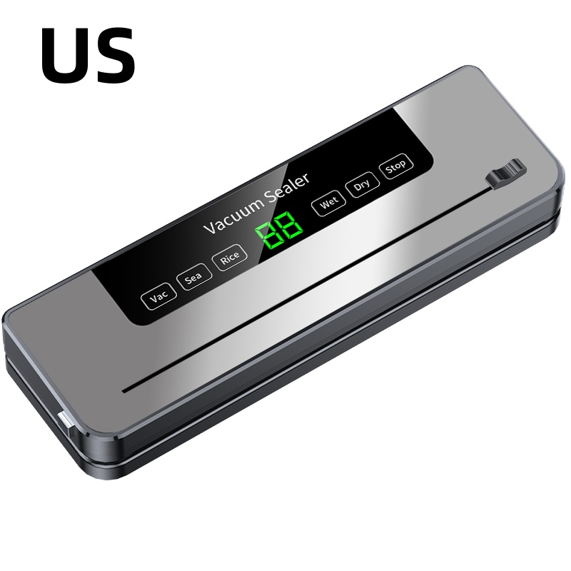 Food vacuum sealing machine Vacuum machine Food packaging machine UV household kitchen food sealing machine Seal vacuum cleaner: Burgundy
