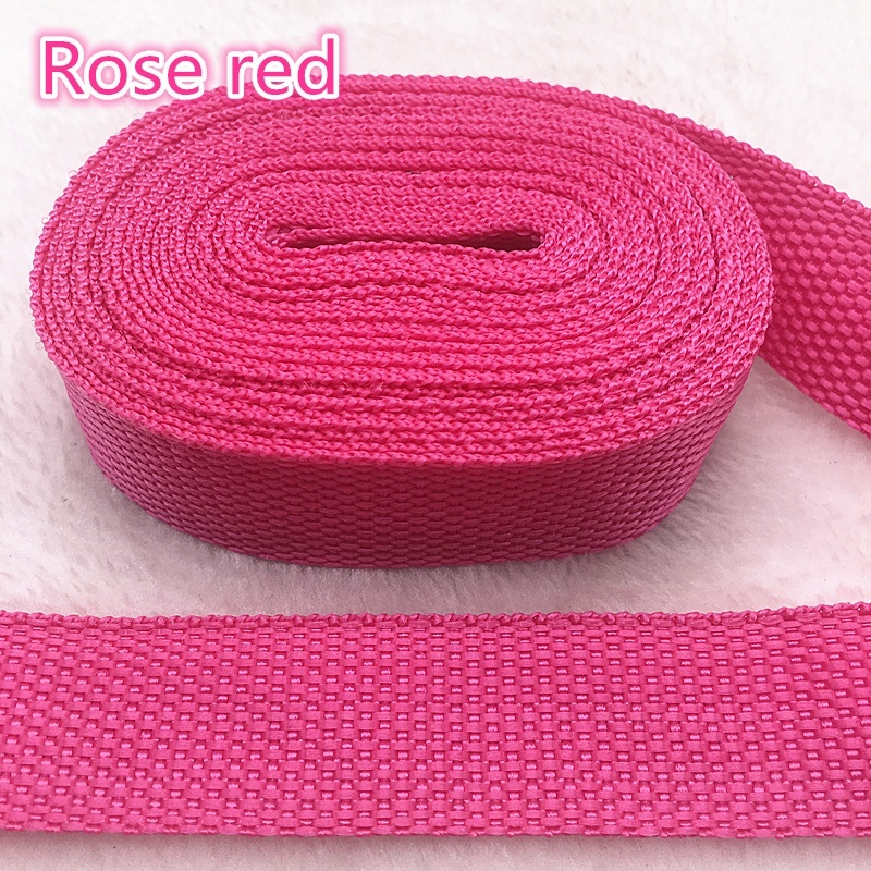 5yards Length 1 Inch (25mm) Width Nylon Webbing Strapping Craft Color U PICK: 12