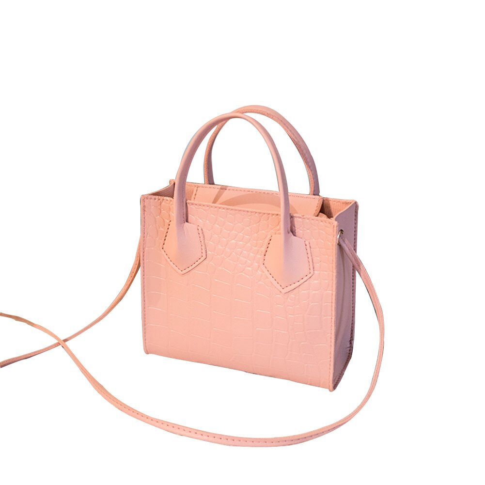 Damen-pu-umhängetaschen, einfarbige Party-Straße-schultertaschen, handtaschen: Rosa