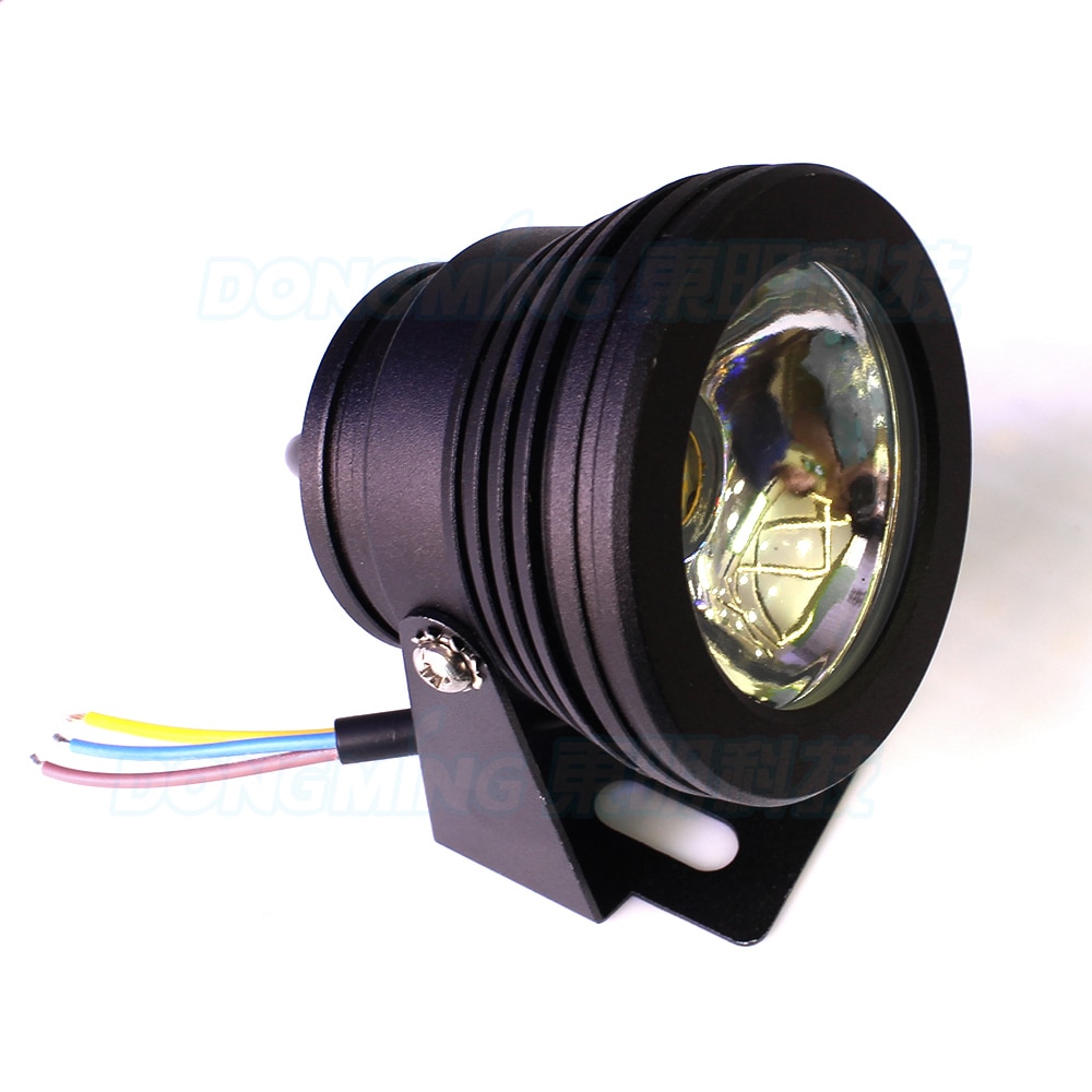 Zwarte cover Platte Lens DC12V Onderwater Led-verlichting Waterdicht IP68 10 W led zwembad licht fontein verlichting