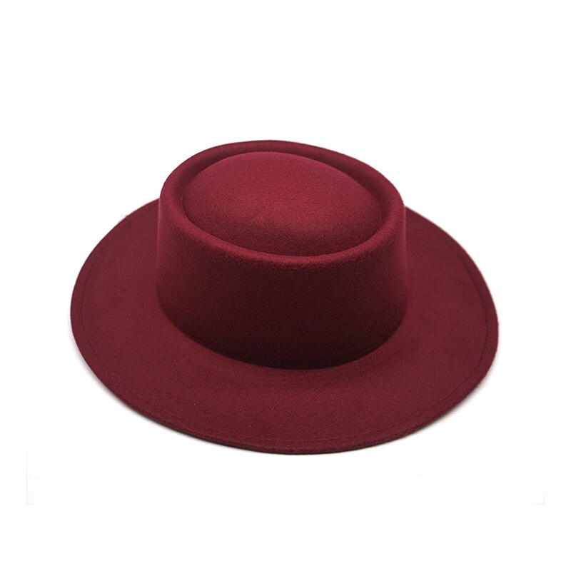 Winter Autumn Women Men Ladies Fedoras Top Jazz Hat Big side hats European American Round Caps Bowler Hats Feminino Gorra: 1